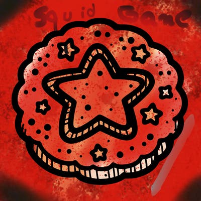 a cookie with star shapes