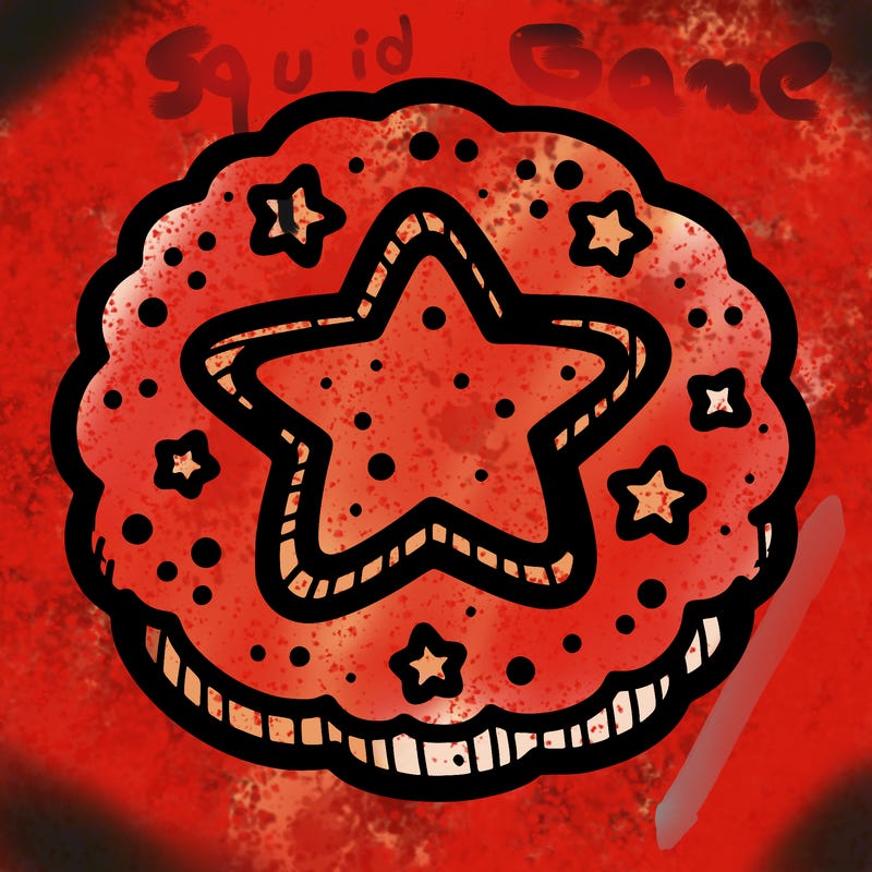 a cookie with star shapes