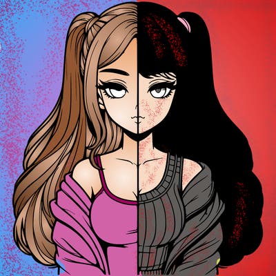 realistic girl split