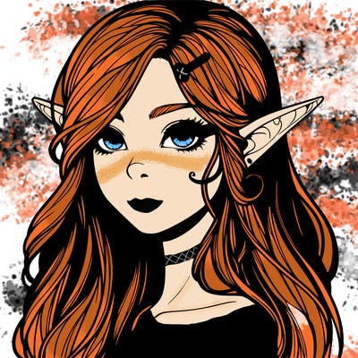 elf girl realistic dark fantasy