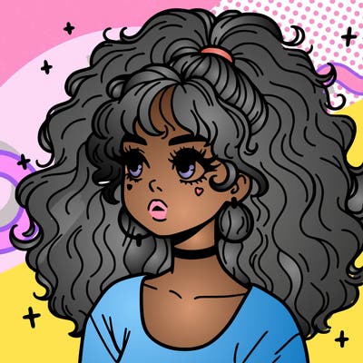 aesthetic girl with big hair