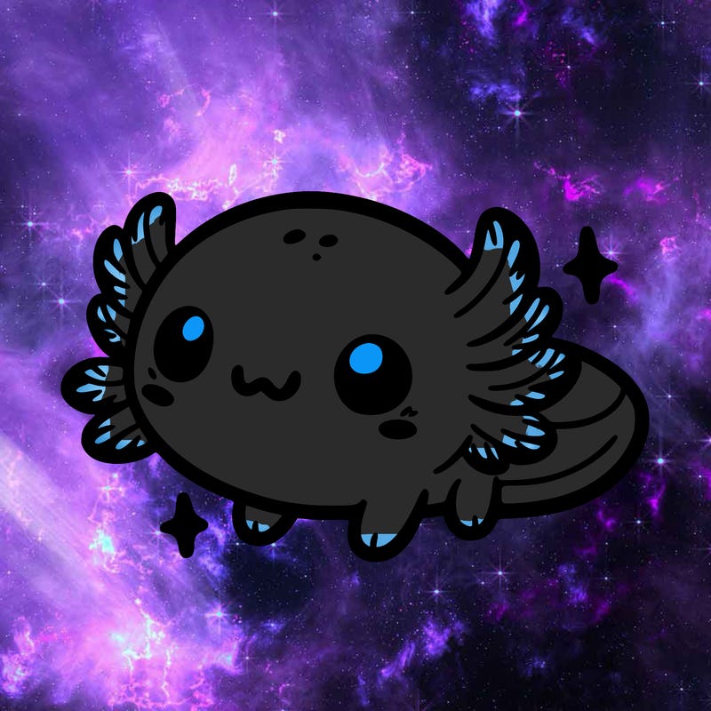 cute easy baby axolotl