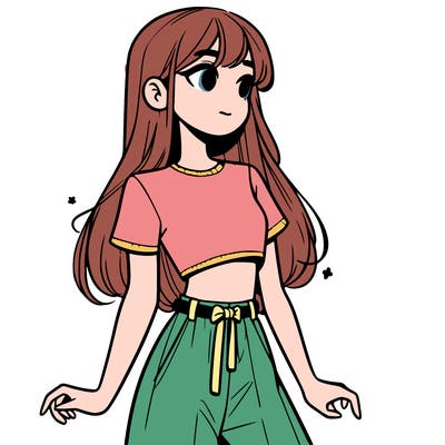 girl in a cute crop top