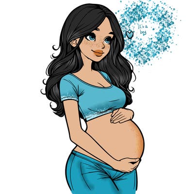 realistic pregnant girl