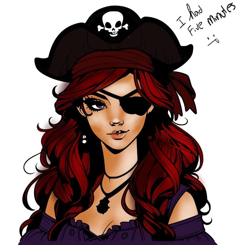 realistic pirate that’s a girl