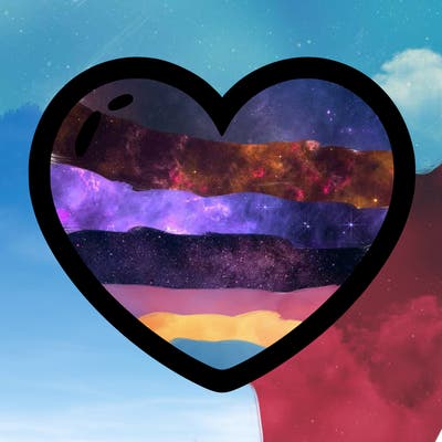 a blank heart