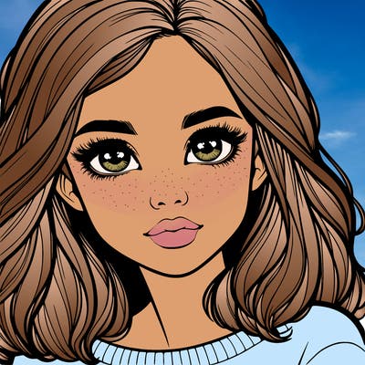 realistic girl whith cute eyes