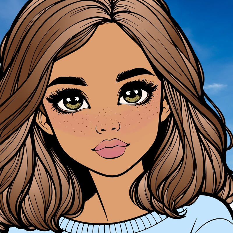 realistic girl whith cute eyes