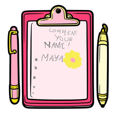 blank clip board with pen