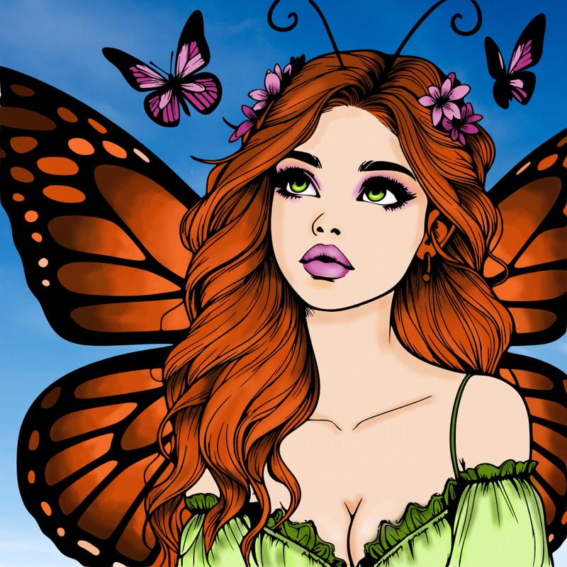 butterfly fairy realistic girl