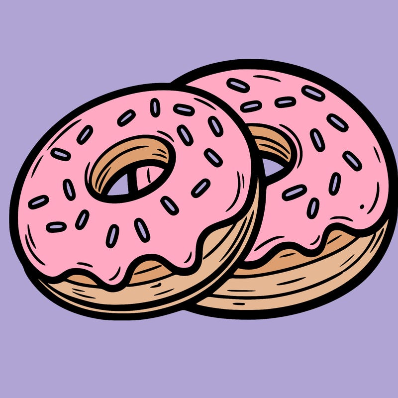 a piece of food doughnuts