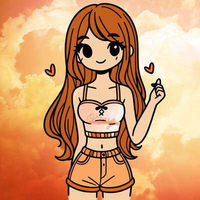 girl with cute crop top