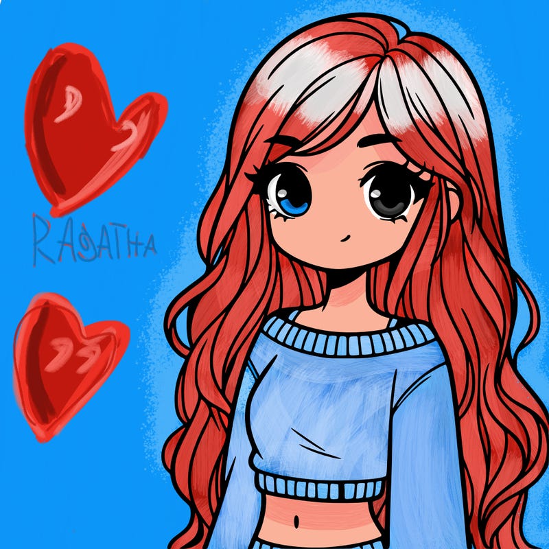 girl with long hair and a crop top with a sweater