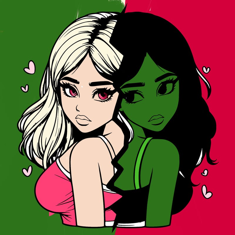 realistic girl split