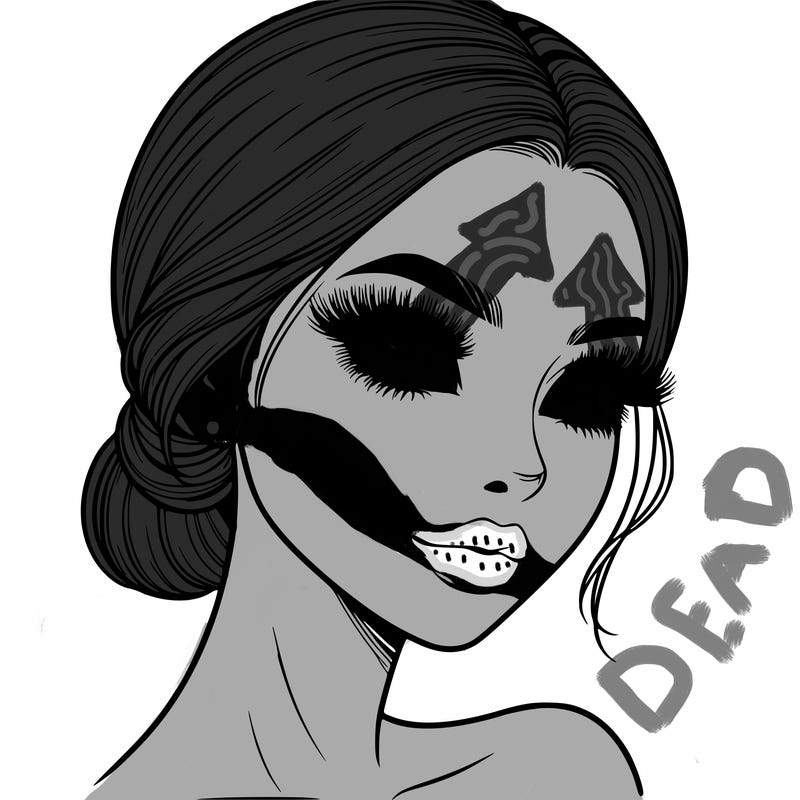 realistic girl with lashes