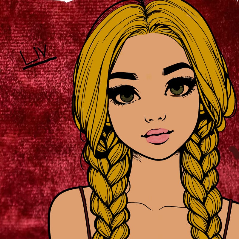 realistic girl with braids