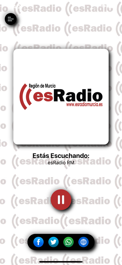 Playback screen of the esRadio RM radio app