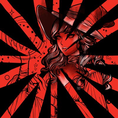 realistic women sorcerer using magic