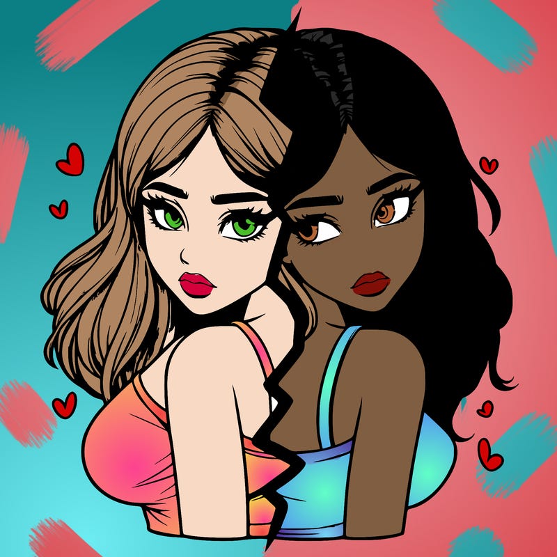 realistic girl split