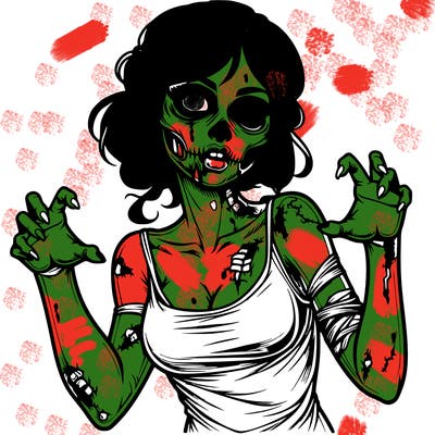 realistic zombie girl