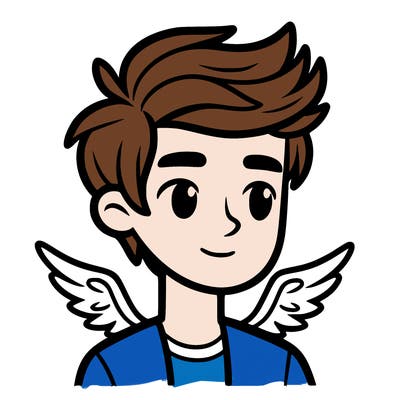 . boy teenager with. wings in hair