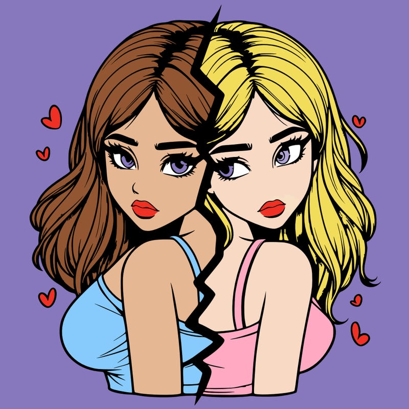 realistic girl split