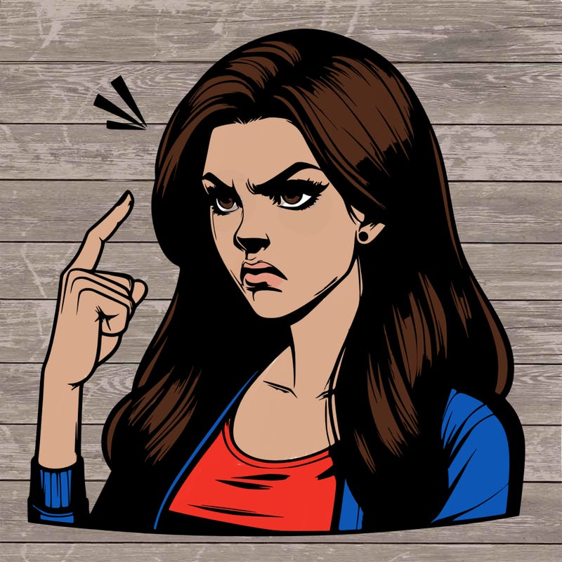 realistic woman angry