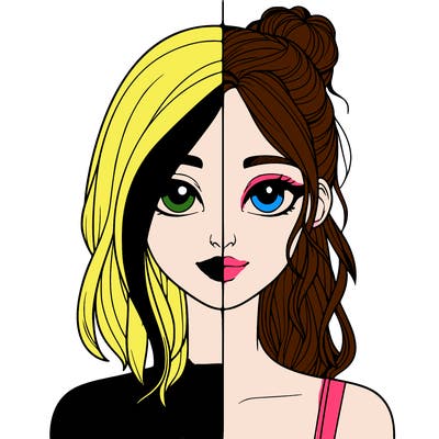 realistic girl split
