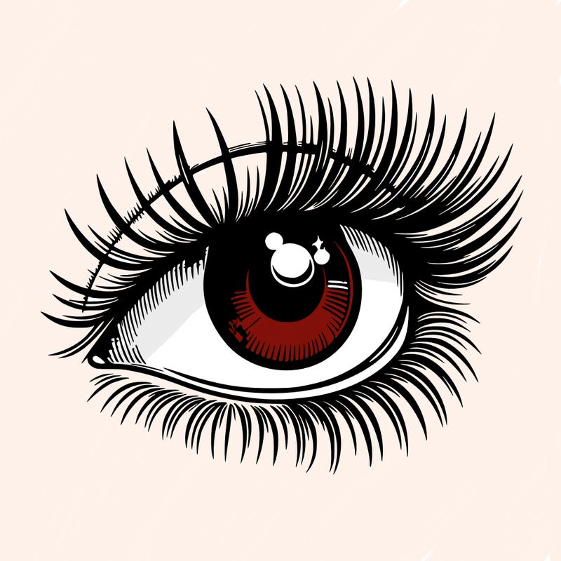realistic eye long eylashes