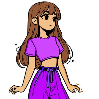 girl in a cute crop top