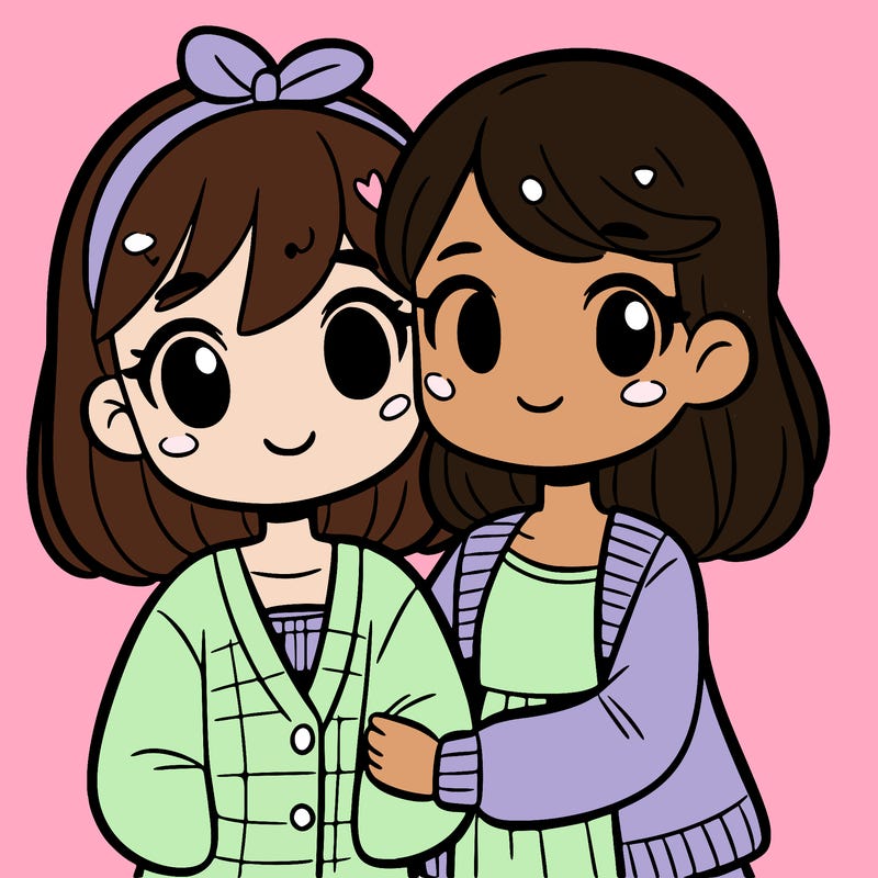 two girls together