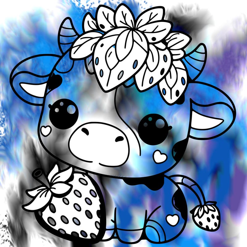 cute strawberry cow