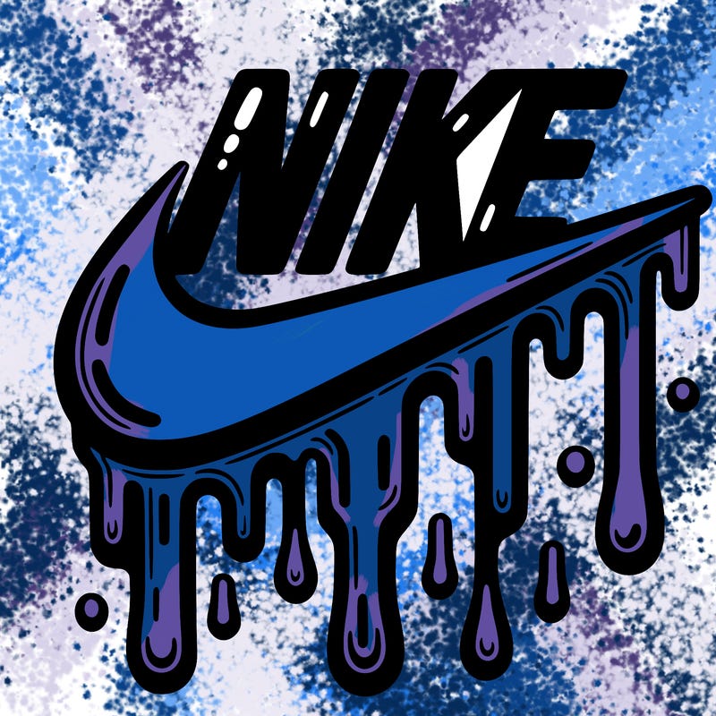 dripping nike logo