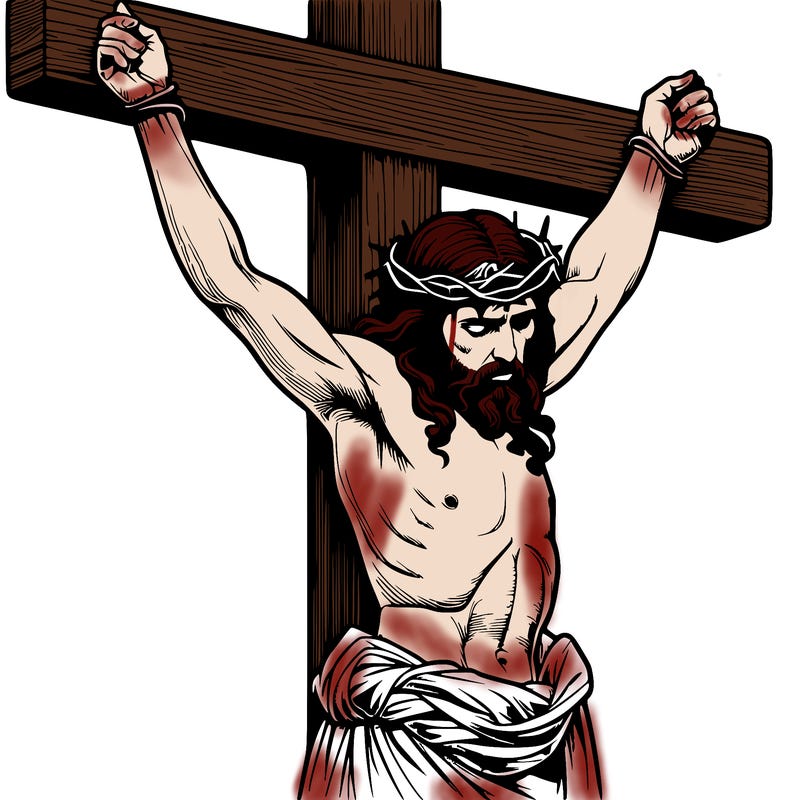 jesus realistic on the cross