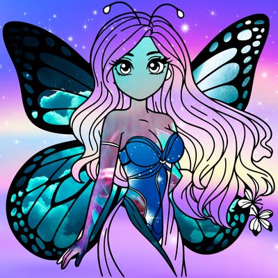 butterfly woman