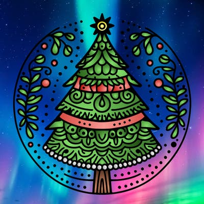 mandala sapin de noel