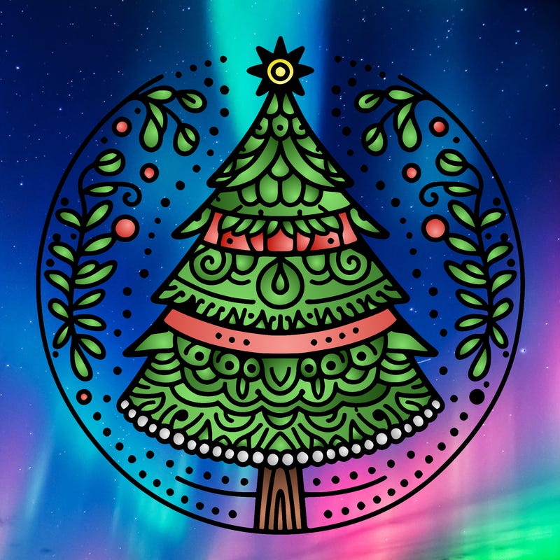 mandala sapin de noel
