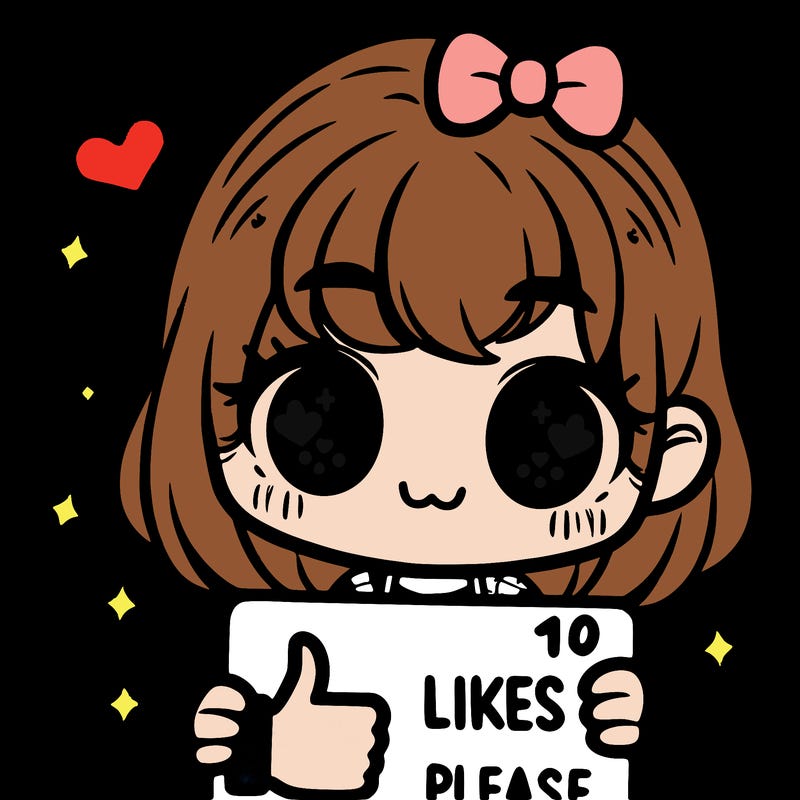 a girl holding 10 likes pls