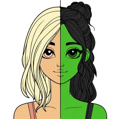 realistic girl split