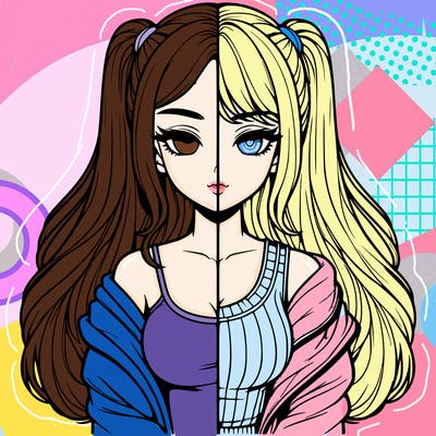 realistic girl split