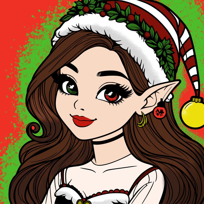 christmas girl elf realistic