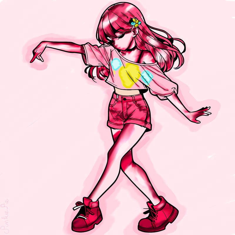realistic girl danceing