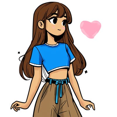 girl in a cute crop top