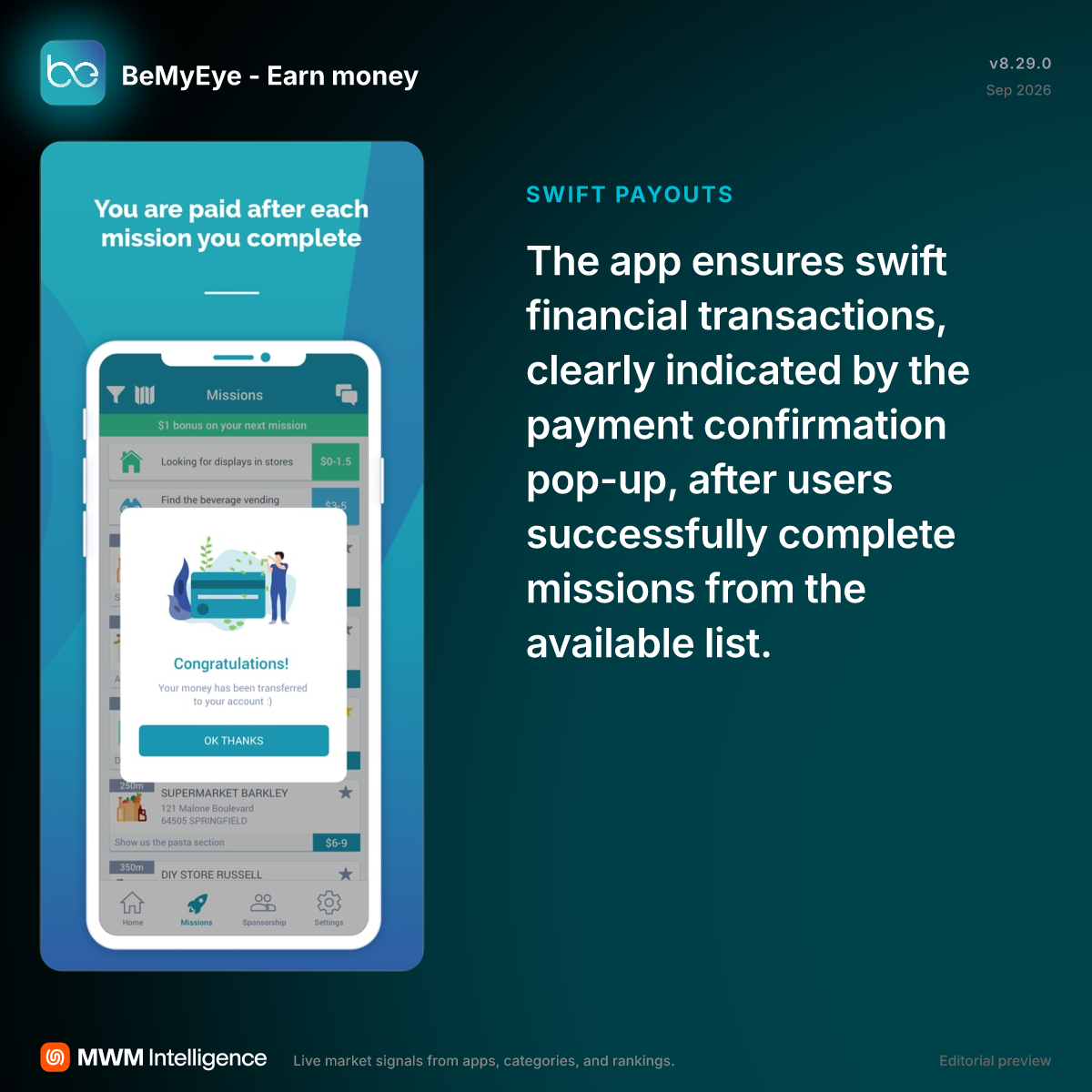 BeMyEye - Earn money - Lifestyle App | MWM