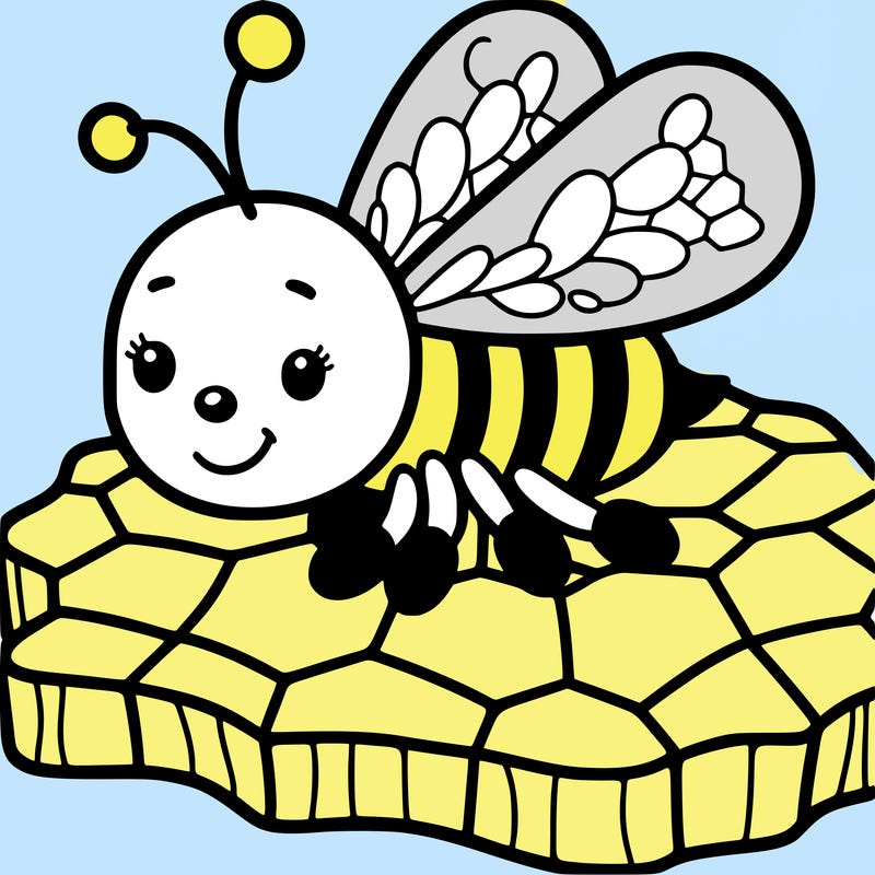 bee on a honeycomb