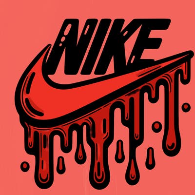 dripping nike logo