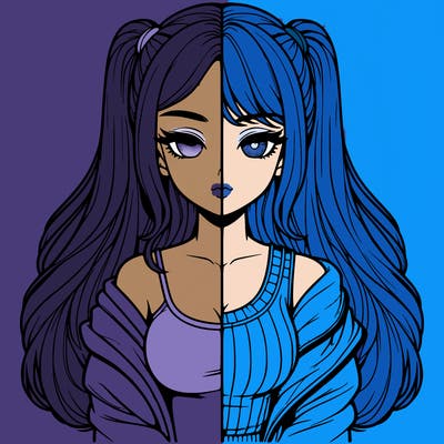 realistic girl split