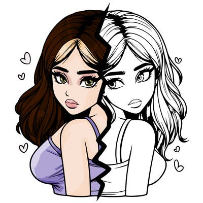 realistic girl split