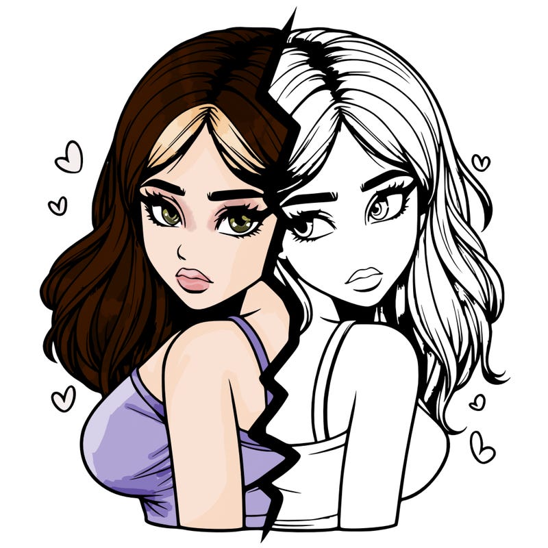 realistic girl split