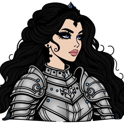 beautiful gothic female knight